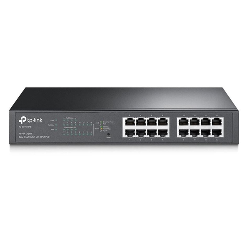 Tp-Link Tl-Sg1016Pe 16 Port Gigabit Desktop/Rackmount Switch With 8 Port Poe+