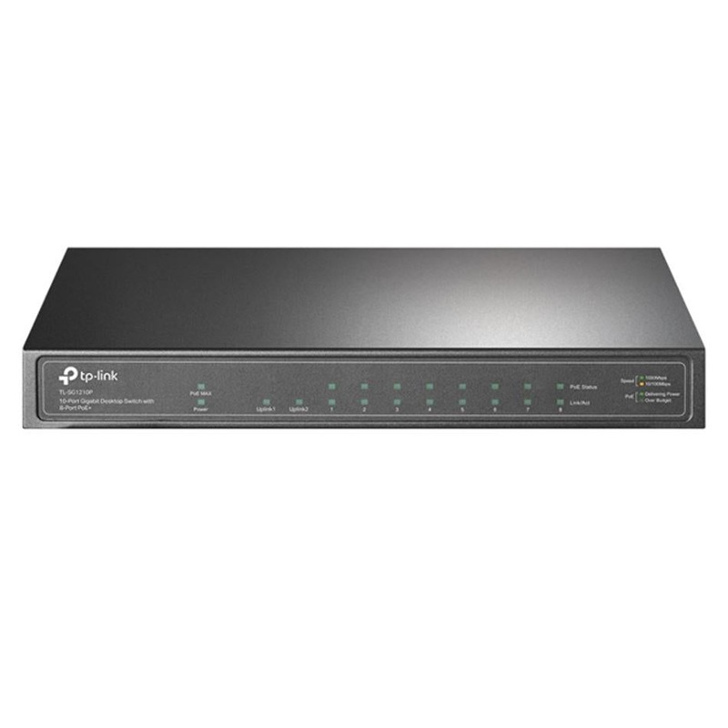 Tp-Link Tl-Sg1210P 10 Port Gigabit Desktop Switch With 8 Port Poe+