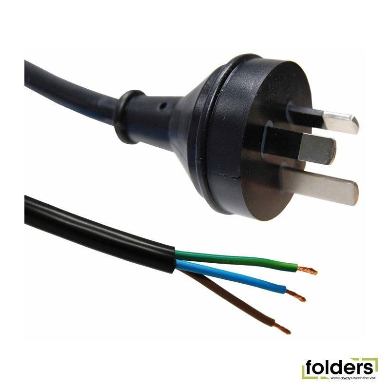 DYNAMIX 2m 3-Pin Plug to Cable Bare End - 1.5mm Black