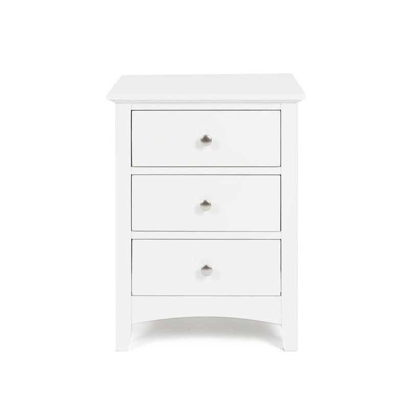 Jessica Three Drawer Bedside Table