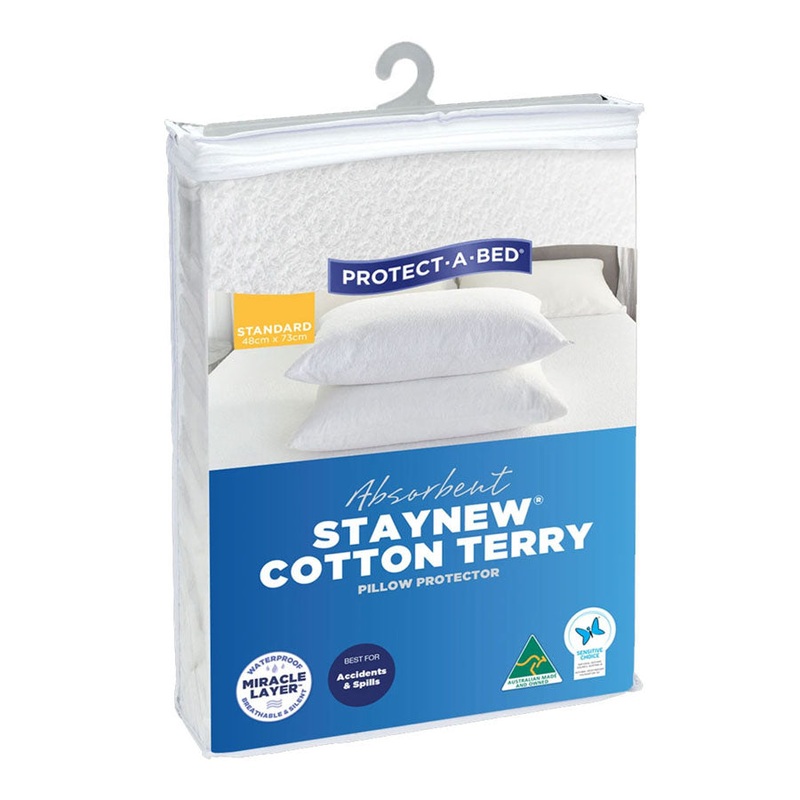 Protect-A-Bed Staynew Cotton Terry Pillow Protectors
