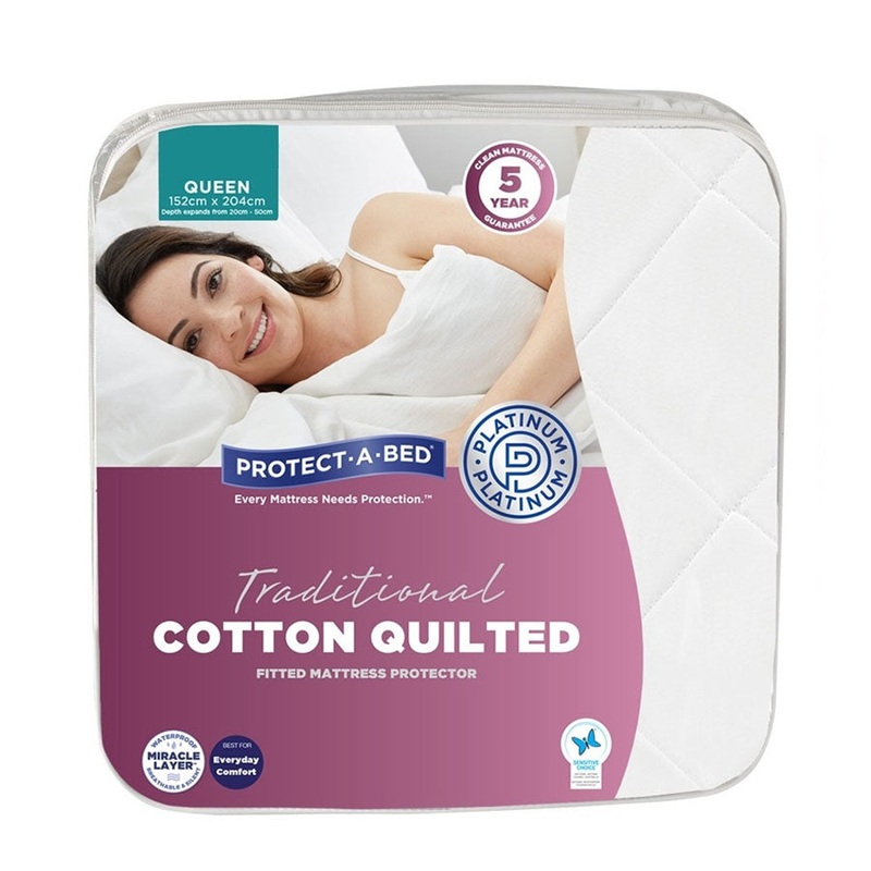 Protect-A-Bed Traditional Cotton Quilted Mattress Protectors