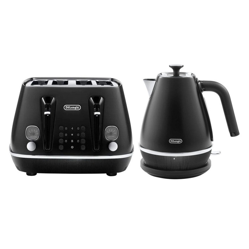 Delonghi Distinta Toaster and Kettle Set -  Black