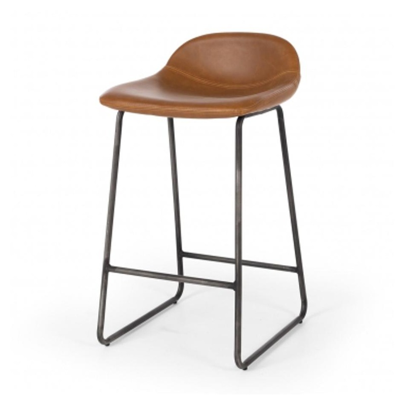 Haus Vintage Cognac Bar Stool