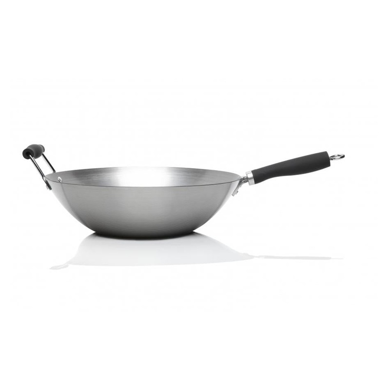 Stanley Rogers Classic Carbon Steel Wok Black 35cm 42118