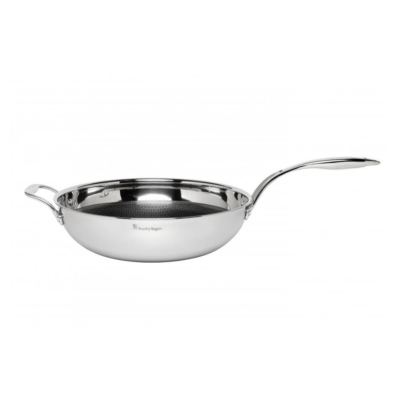 Stanley Rogers Matrix Stainless Steel Wok Pan 32cm 42317