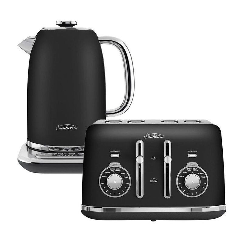 Sunbeam  Toaster and Kettle Set Alinea 4 Slice Black