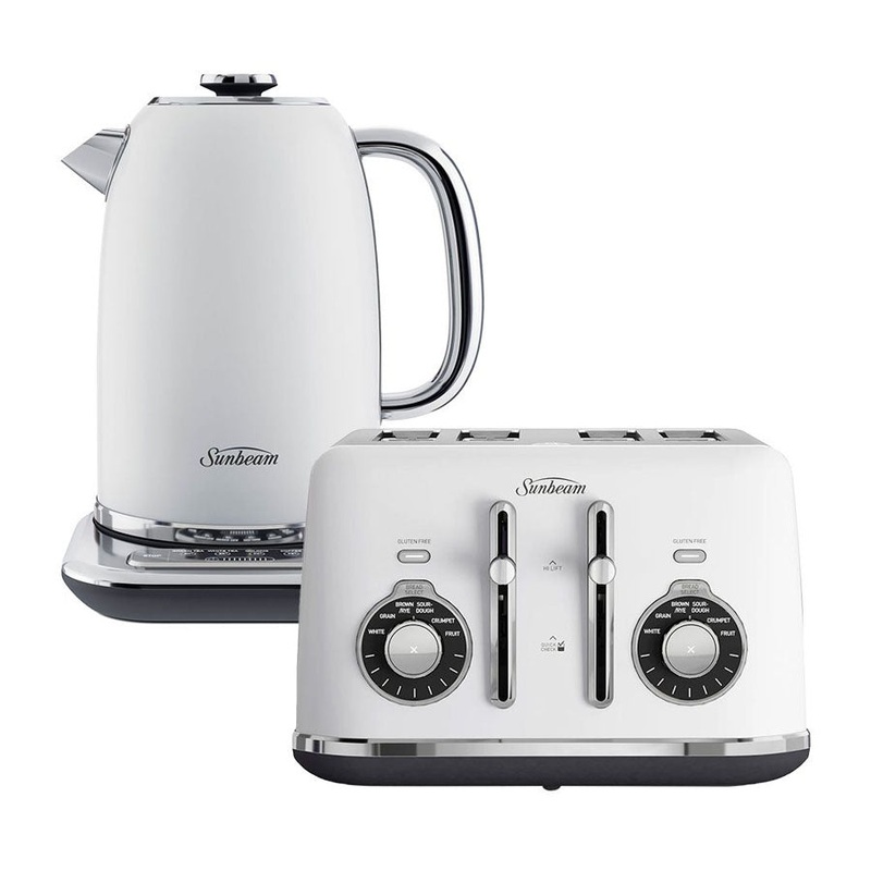 Sunbeam Toaster and Kettle Set Alinea 4 Slice White