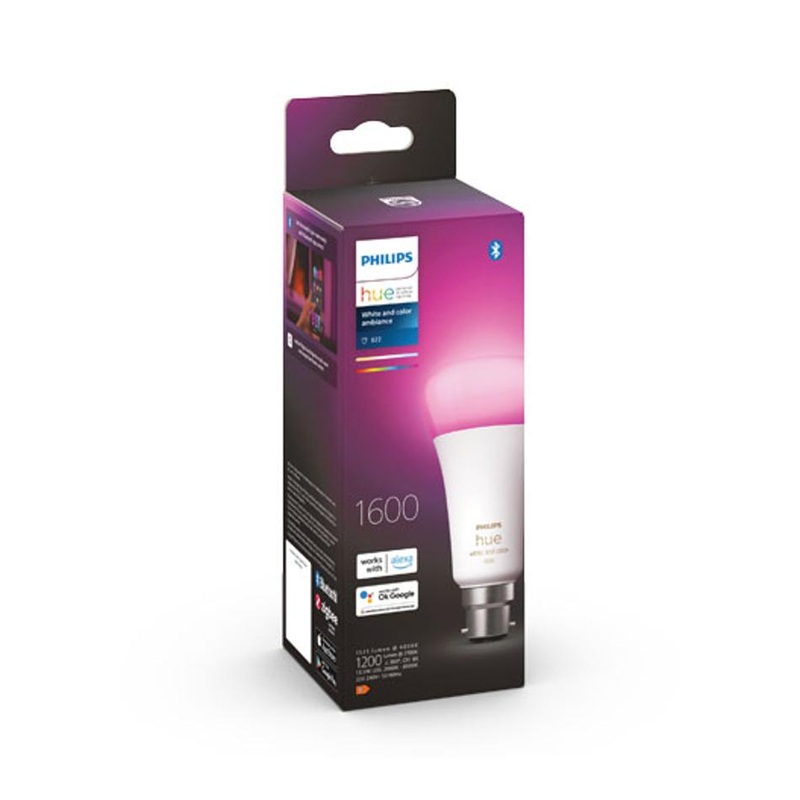 Philips Hue Colour/White 15W A67 B22 Bulb HUE471502