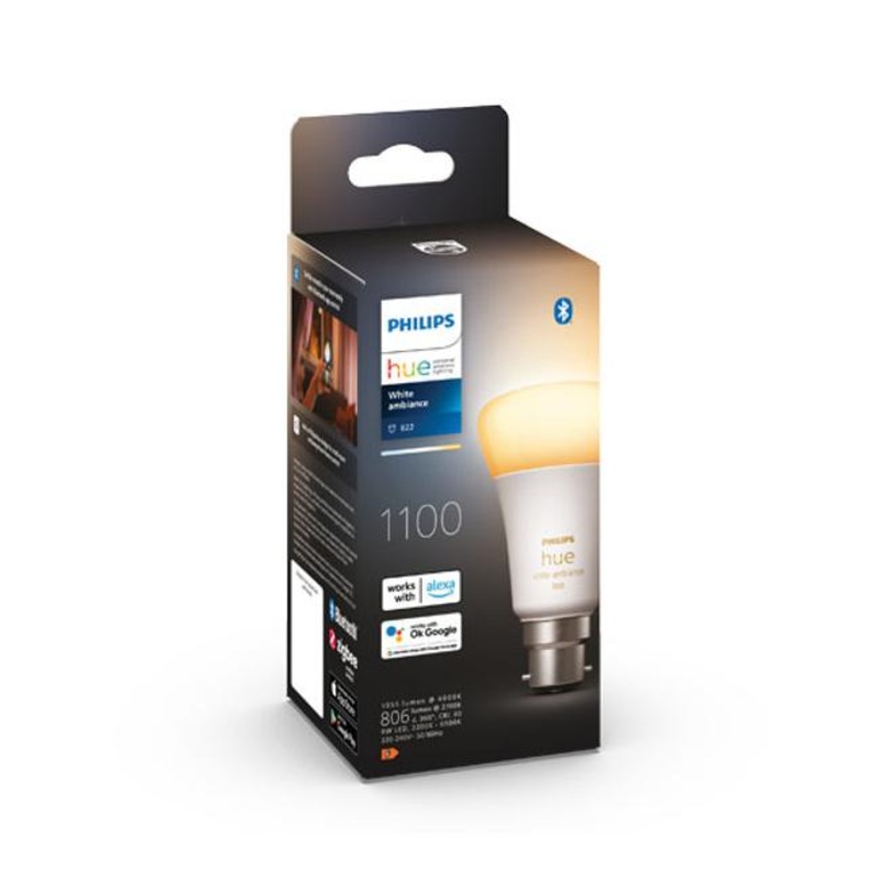 Philips Hue White Amb 11W A60 B22 Bulb HUE468504