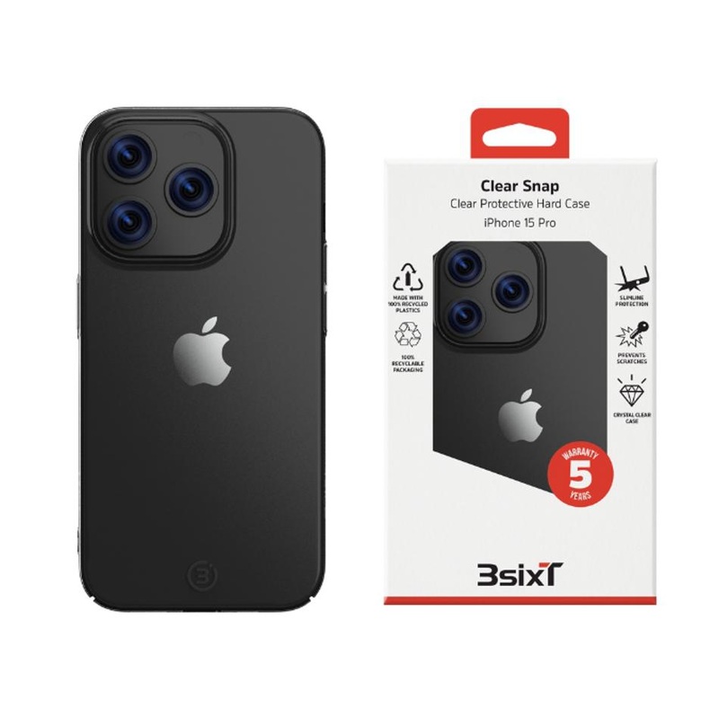 3sixT Clear Snap Case Iphone 15 Pro (Rc) Clear 3S-2548