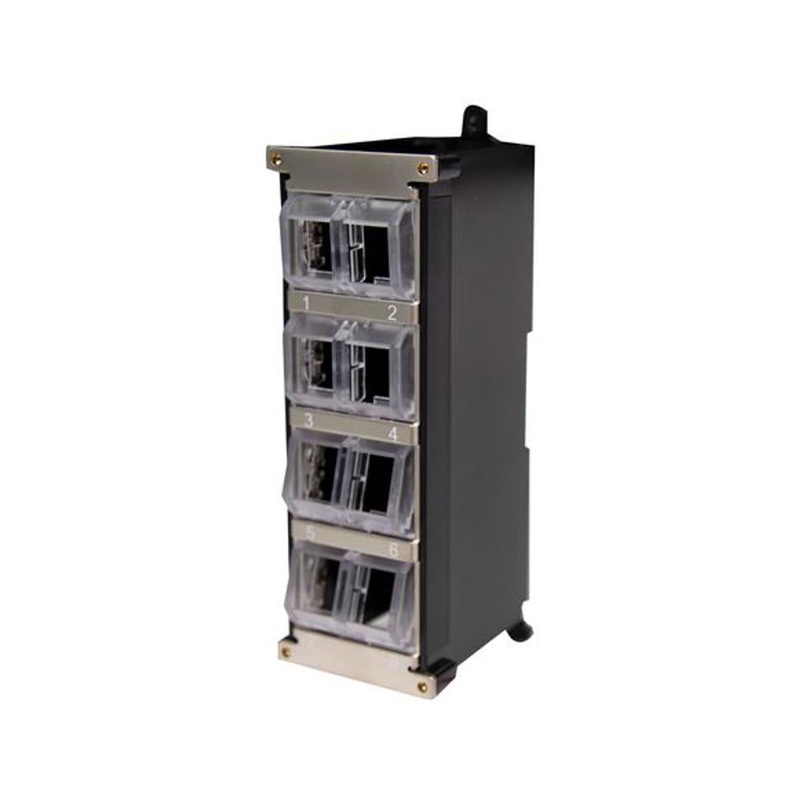 Dynamix 8-Port Unloaded Keystone Din Rail-Mount Shielded Enclosure