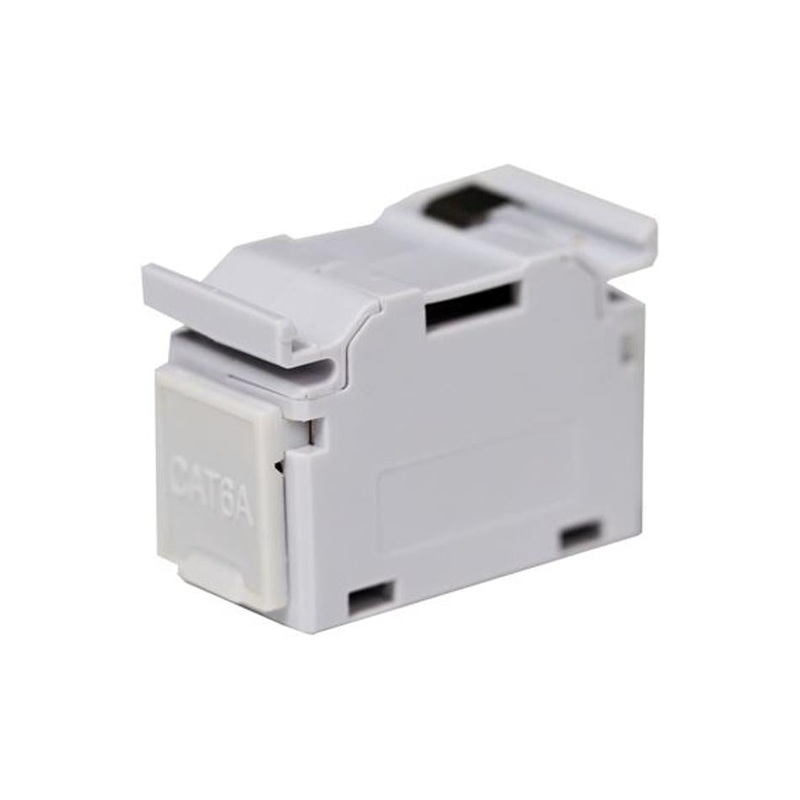 Dynamix Cat6A Rj45 Din Rail Mounted 1Du Shielded Coupler DINC6AS