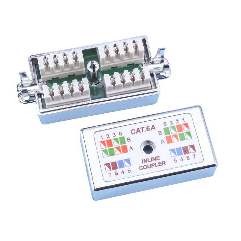 Dynamix Cat6A Stp Inline Coupler, Punch Down A-PD-C6AS