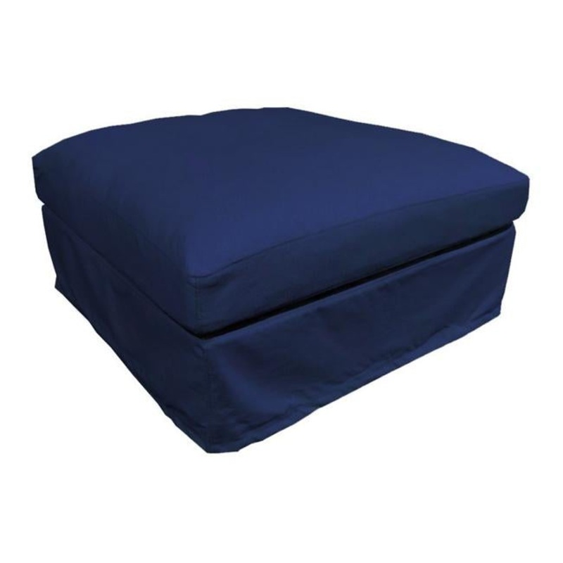 Rembrandt Slip Cover - Bleu - Ottoman PR2007D