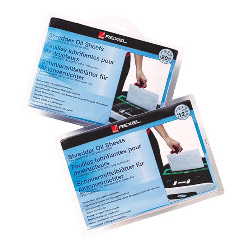 Rexel Shredder Oil Sheets Pk12 2101948