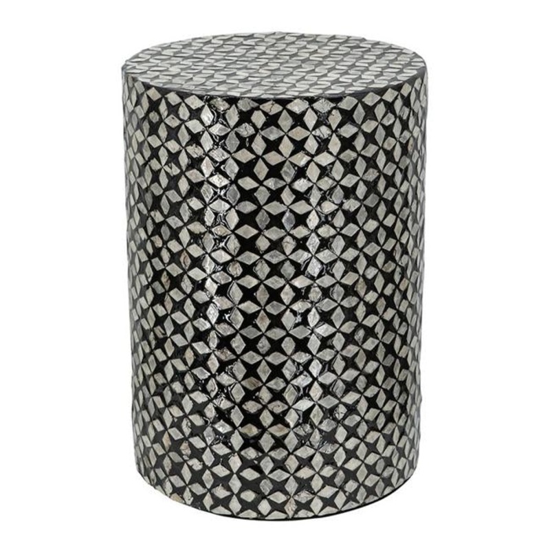 Rembrandt Black Accent Stool/Table SE2348