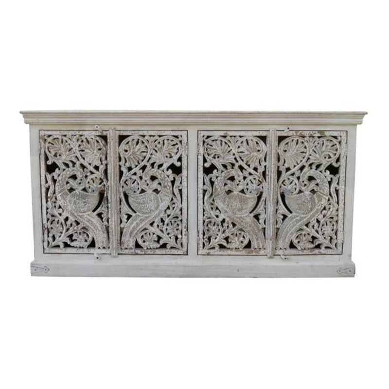 Rembrandt Carved Teak 4 Door Boho Console  HG2004