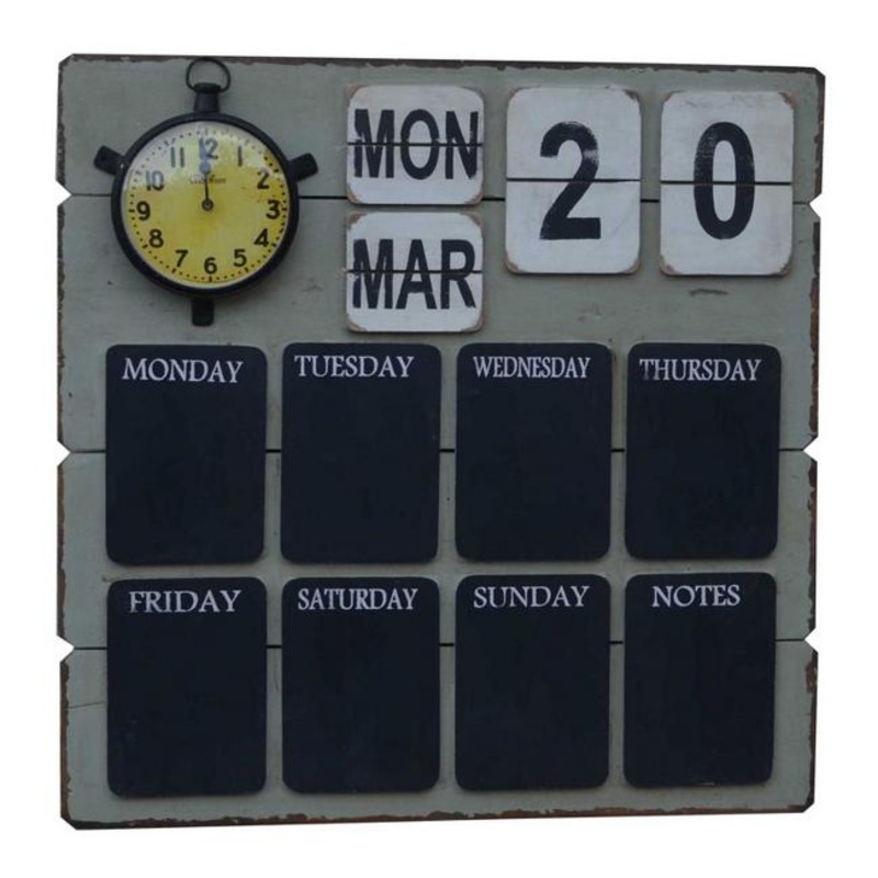 Rembrandt Timber Wall Organiser and Clock KC1155