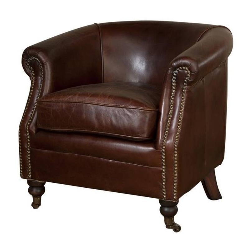 Rembrandt Vintage Leather Mossberg Arm Chair  AF2011