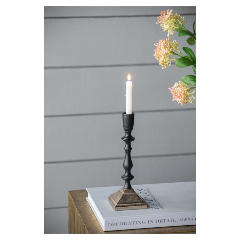 Rembrandt Black/Gold Candle Holder SE2634