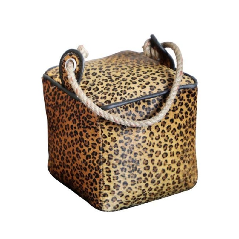 Rembrandt Cow Leather Leopard Door Stopper KC1218