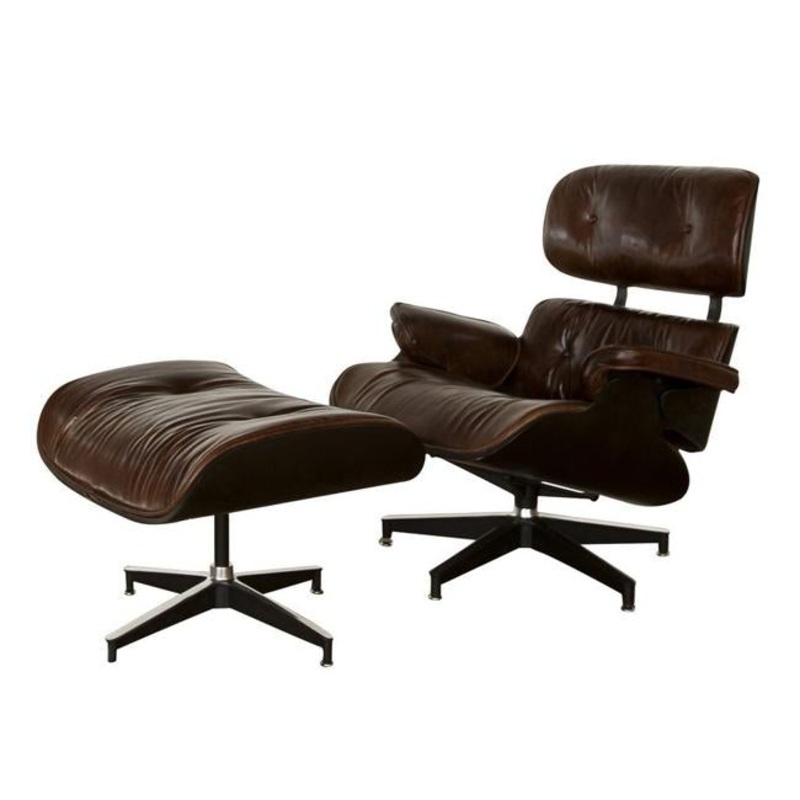 Rembrandt Eames Button Backed Chair and Stool AF2037