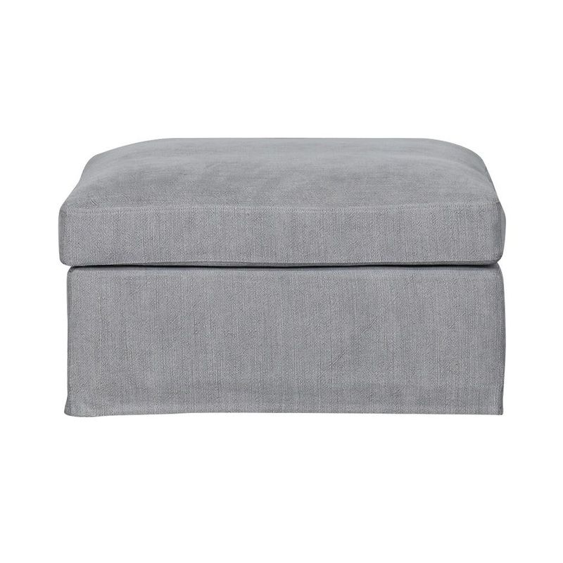 Rembrandt Slip Cover - Cool Grey - Ottoman PR2007E