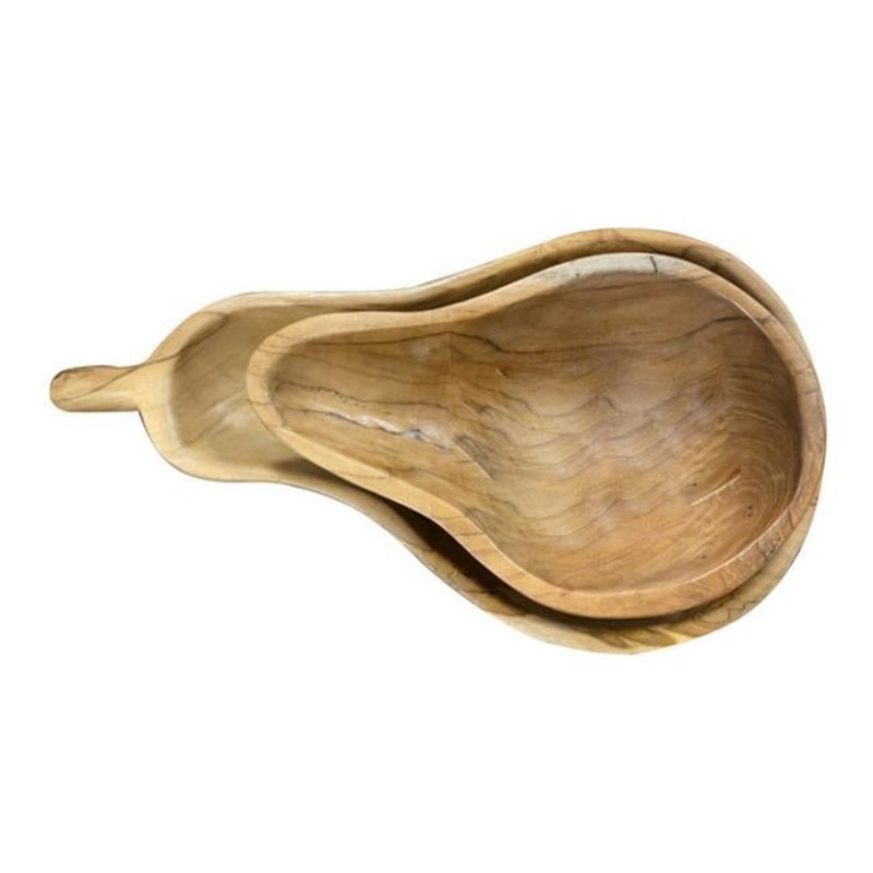 Rembrandt Teak Gourd Bowls Set 2 SE2356