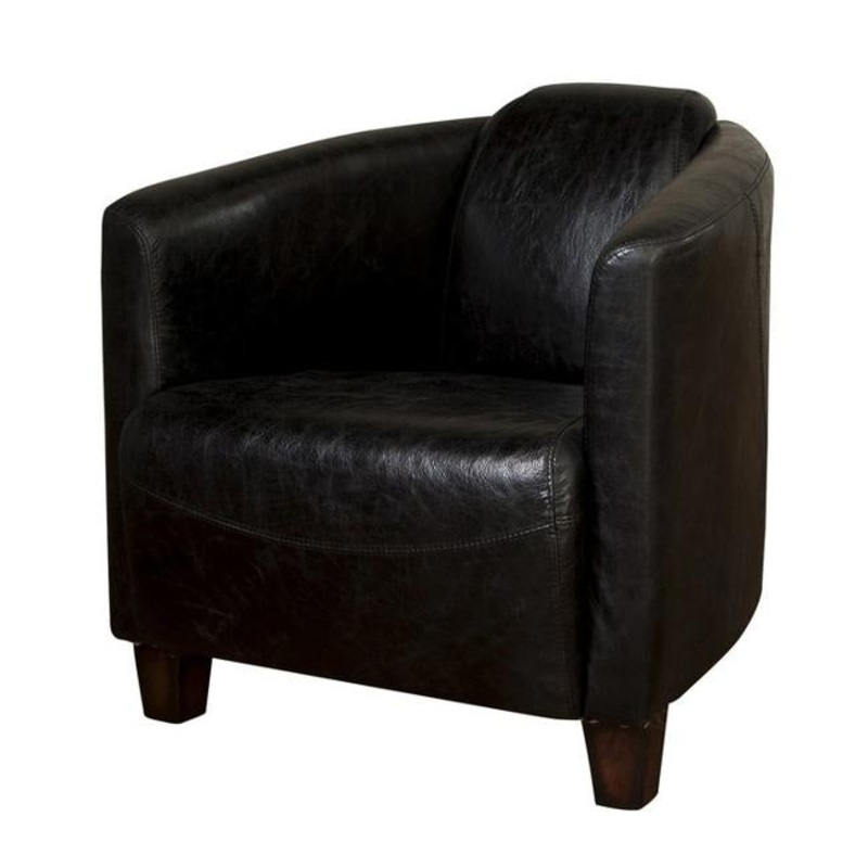 Rembrandt Vanguard Black Leather Armchair AF2056