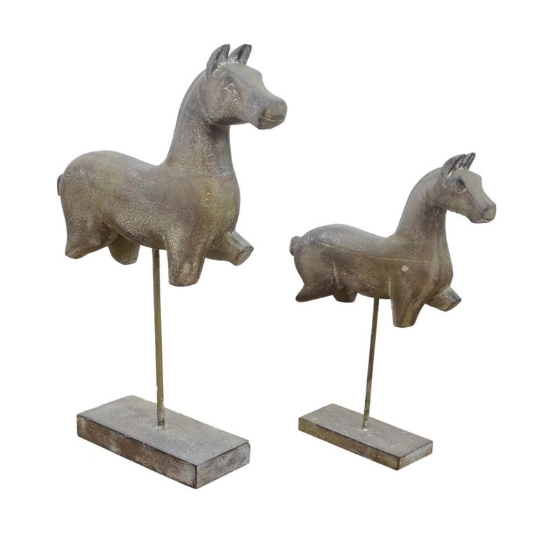Rembrandt Wooden Horse Set/2 KC1270
