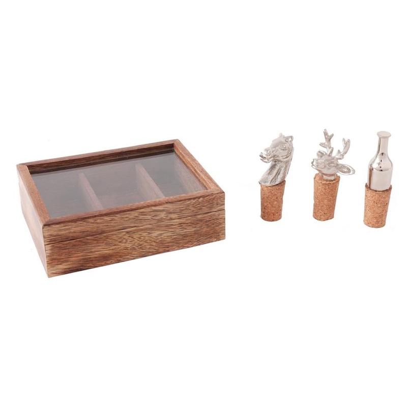 Rembrandt Aluminium Wine Bottle Stoppers S/3 TK1240