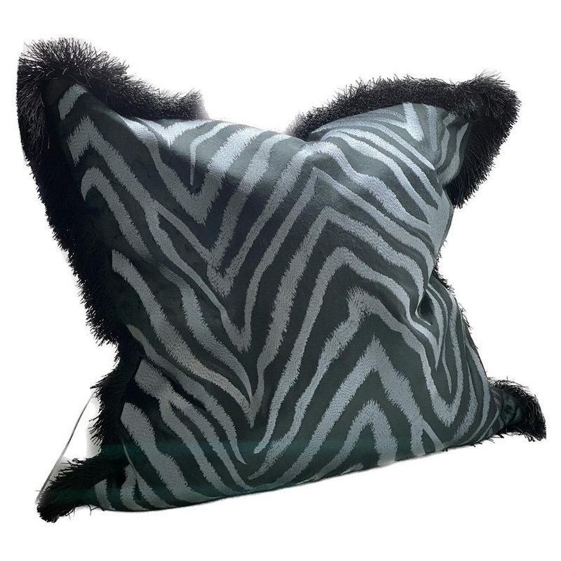 Rembrandt Cushion Cover - Hand Embroidered - Black IH6008