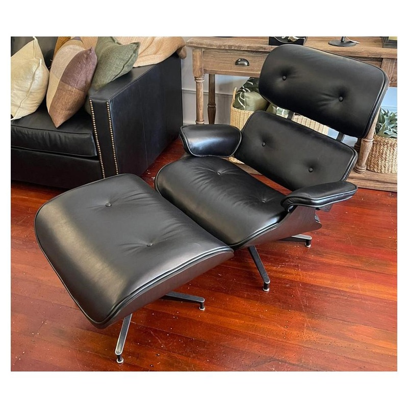 Rembrandt Eames Chair & Stool - Belon Black AF2287