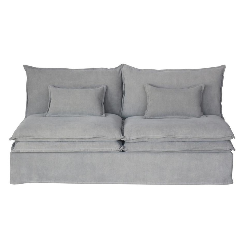 Malta Double Cushion Sectional Middle 2 Seater - Grey KB9038