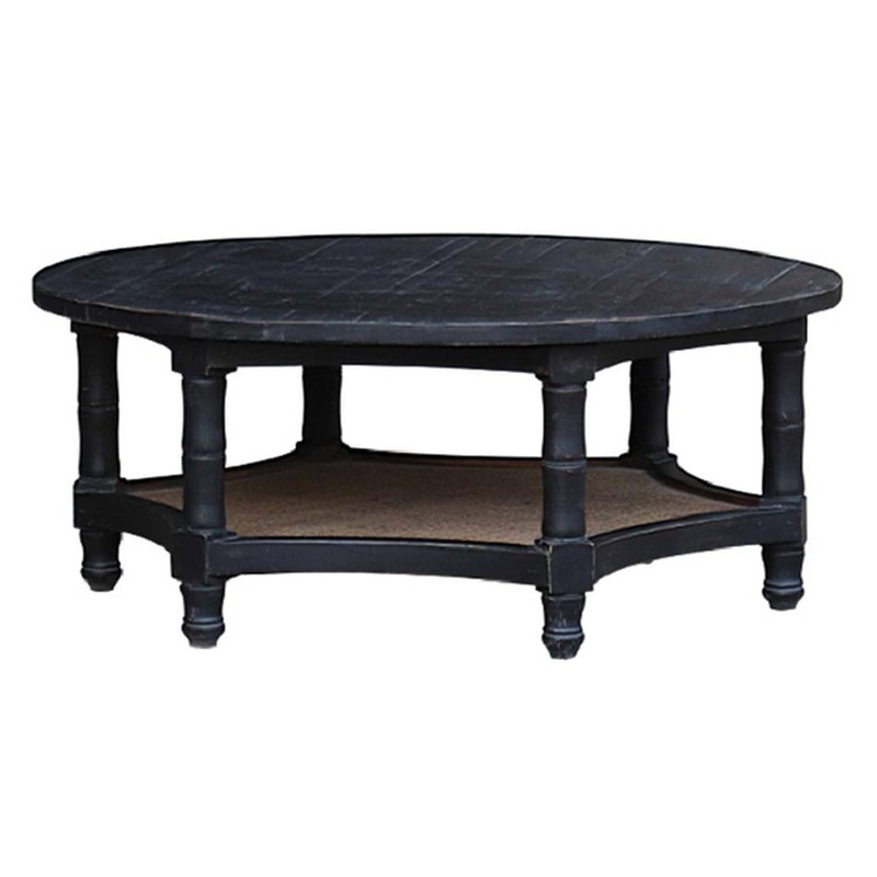 Rembrandt Black & Rattan Coffe Table CF8229