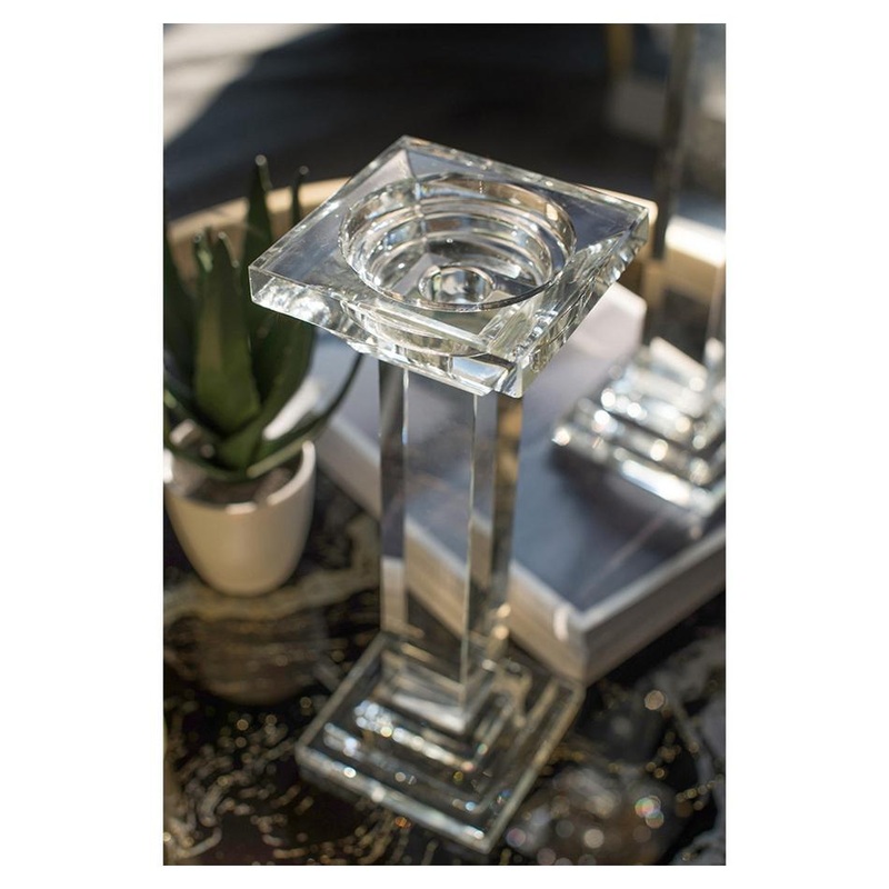 Rembrandt Crystal Pillar Candle Holder SE2768