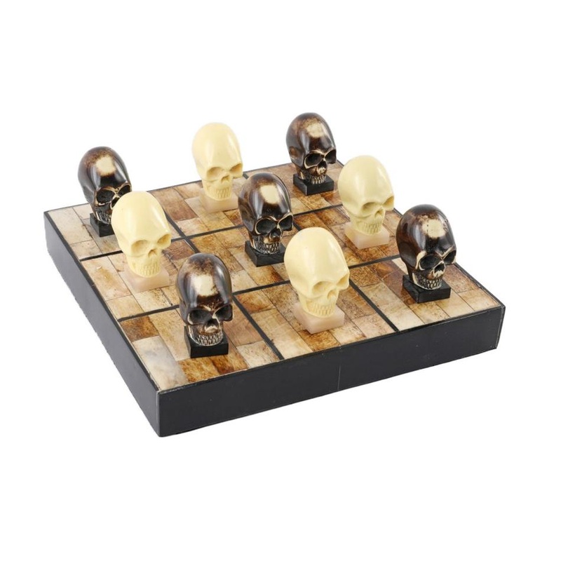 Rembrandt Resin/Bone - Skull Tic Tac Toe TK1281