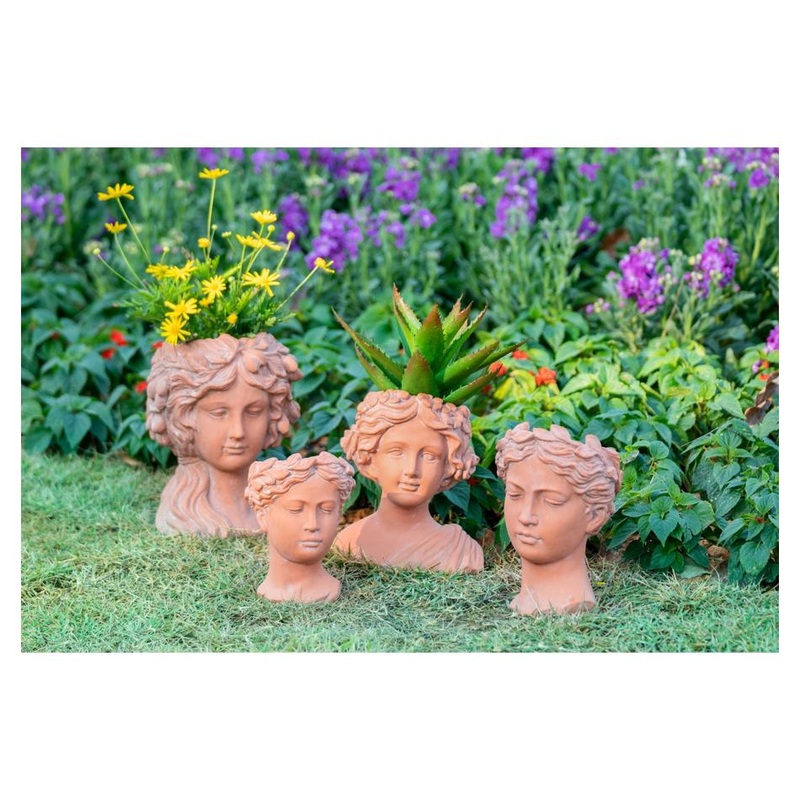 Rembrandt Terracotta Visage Head Planter SE2398