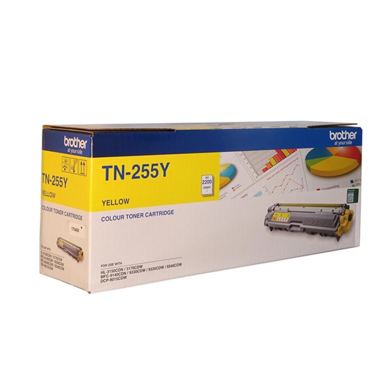 Brother Tn-255Y Yellow High Yield Toner Cartridge BTN255Y