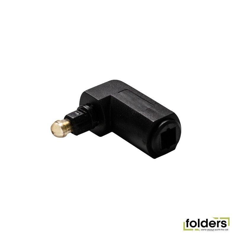 DYNAMIX TosLink Angled Fibre Optic Audio Male Female Adapter