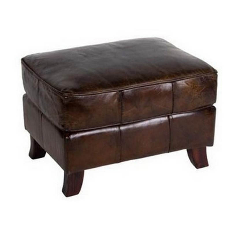 Rembrandt Curved Leg Ottoman Vintage Cigar AF2005