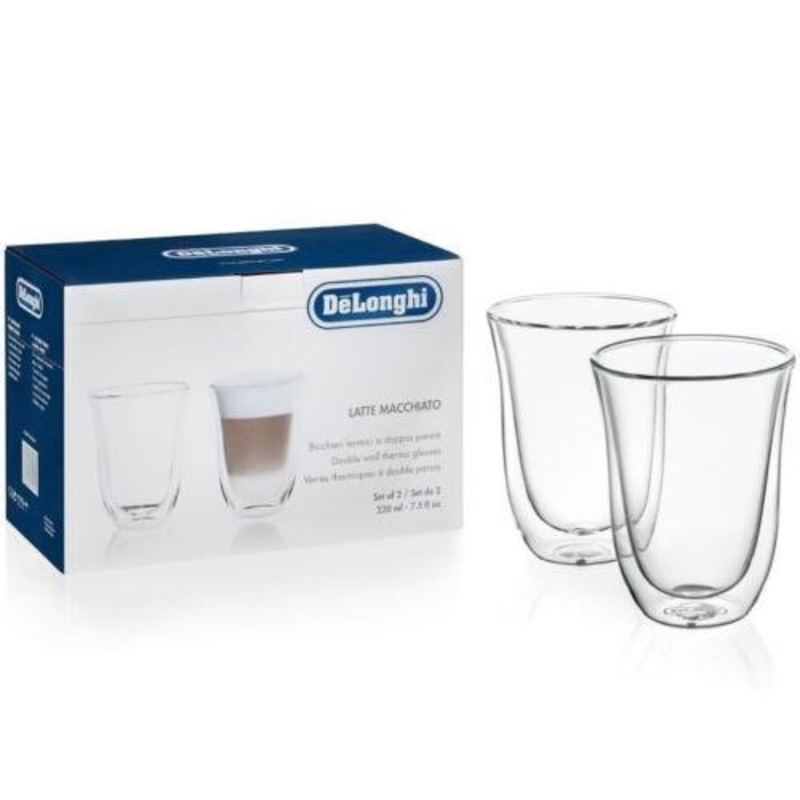 Delonghi EAM3400 Fully Automatic Espresso Machine 2 Double Wall Latte Macchiato Thermo Glasses