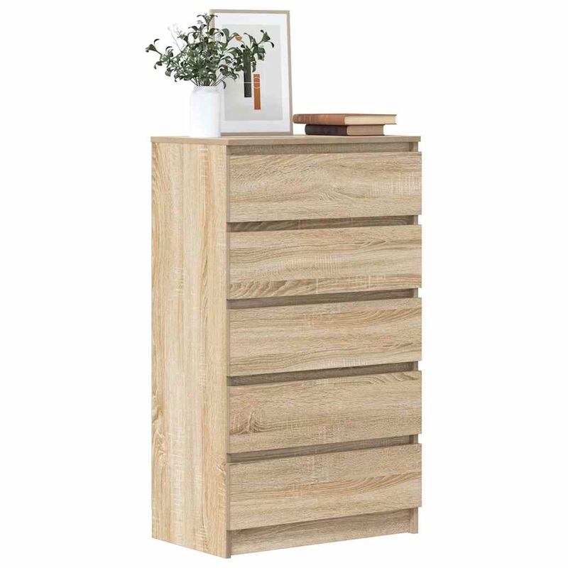 Commode Chne sonoma 60x36x103 cm Bois d'ingnierie