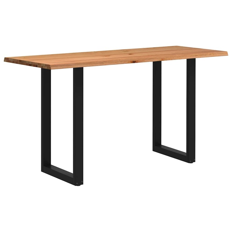 Table de bar bord dynamique bois de chne massif rectangulaire